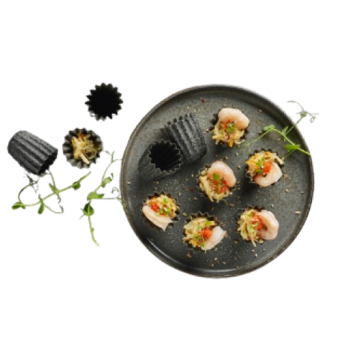 Charcoal Kueh Pie Tee